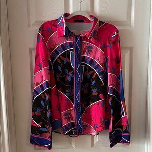 Vibrant Pink and Blue Women's Top
